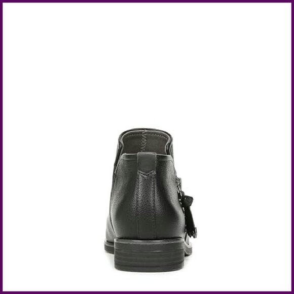 Wide Width Ankle Booties with Side Zipper, 1 Inch Block Heel, Size 11 - Picture 4 of 8